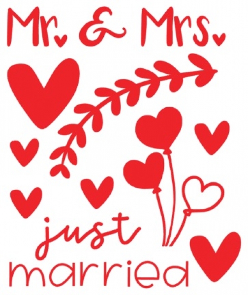 Hochzeit Set Bügelbild
